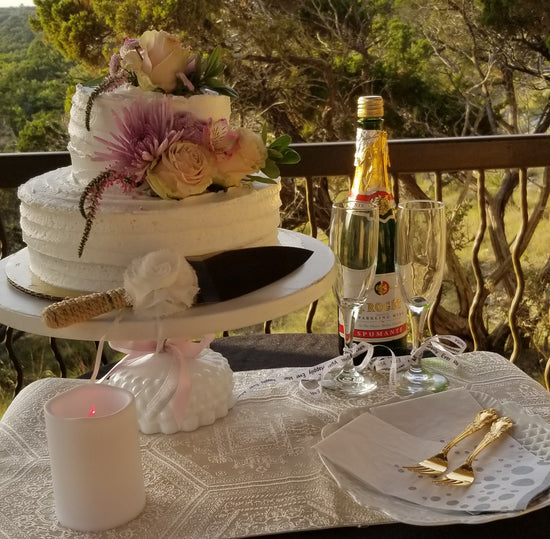 Wedding Cake and Champagne